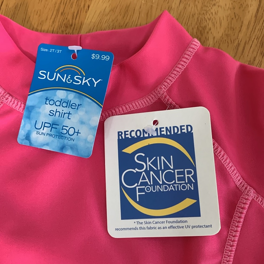 🛑🎁NWT Sun Protection Toddler Shirt 2T/3T Child Beach Pool Fun